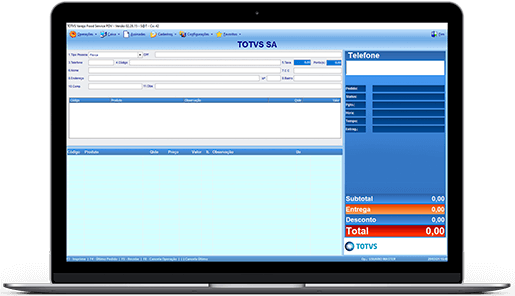 Tela real do módulo de Delivery do TOTVS Chef com painel de pedidos recebidos